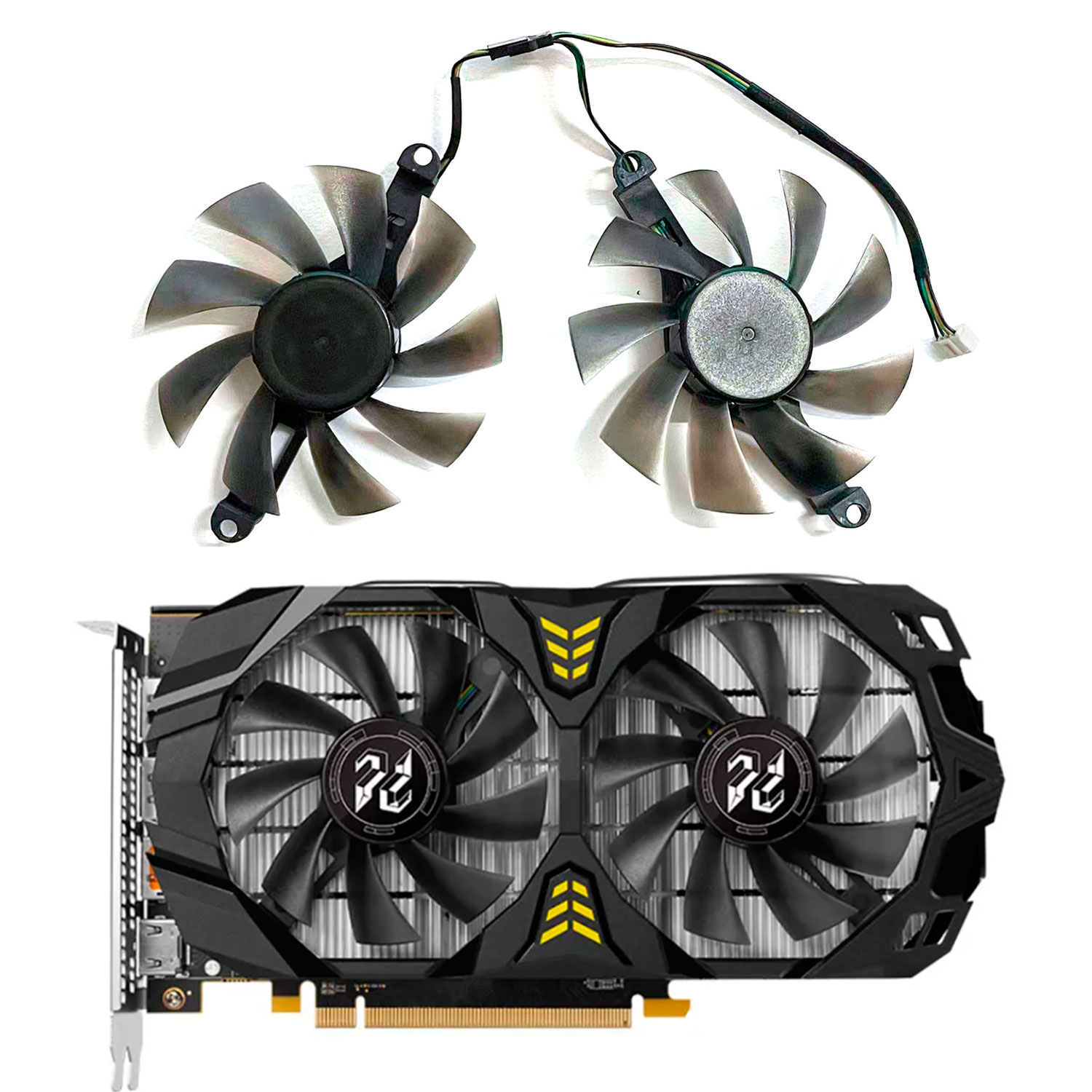 New GPU fan 4PIN 85MM 75MM RX5 - Rx 580 8Gb 2048Sp Gpu review and price